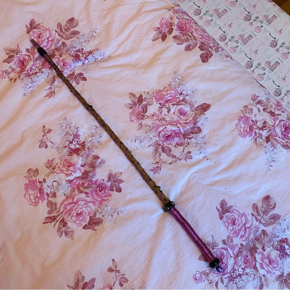 Handmade Crystal Wood Wand Purple Amethyst Halloween Decoration crystals quartz